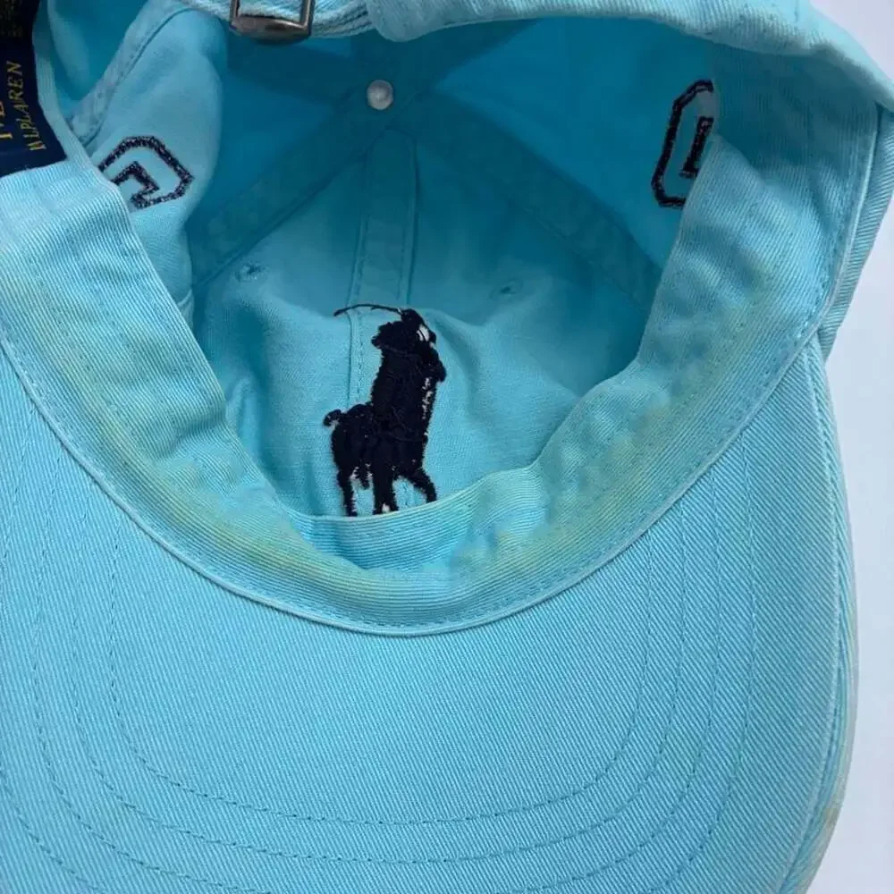 Polo Ralph Lauren Big Pony #3 Adjustable Strapback Hat Light Blue